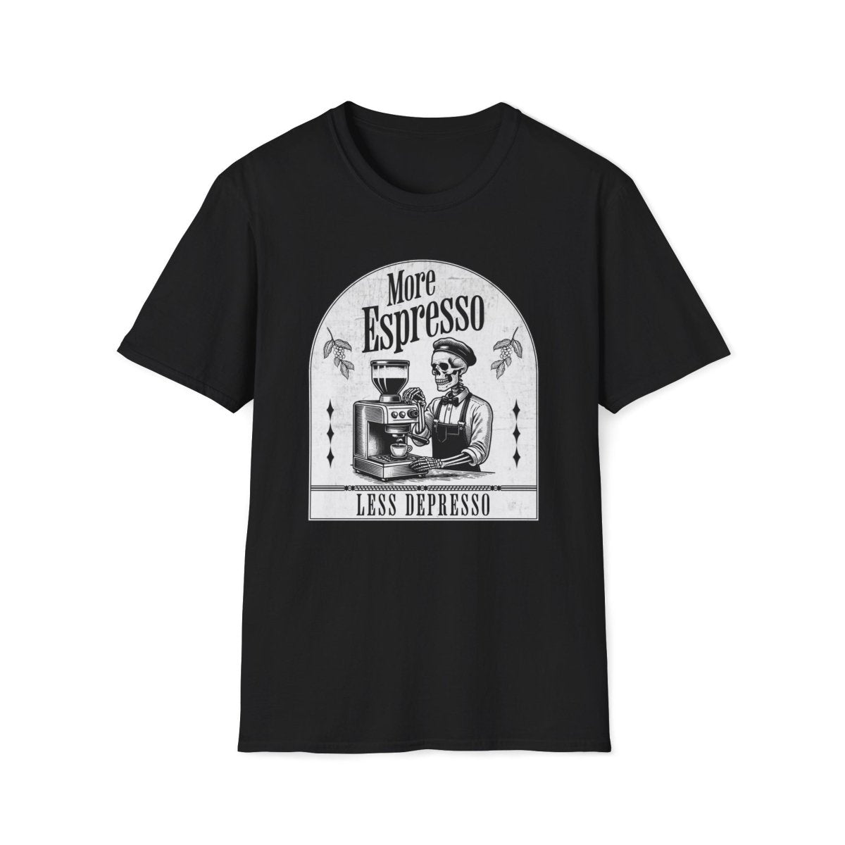 More Espresso Less Depresso Unisex T-Shirt - T - Generates