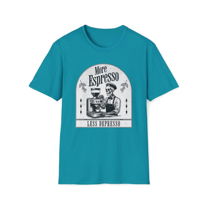 More Espresso Less Depresso Unisex T-Shirt - T - Generates
