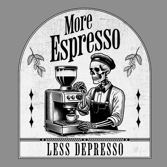More Espresso Less Depresso Unisex T-Shirt - T - Generates