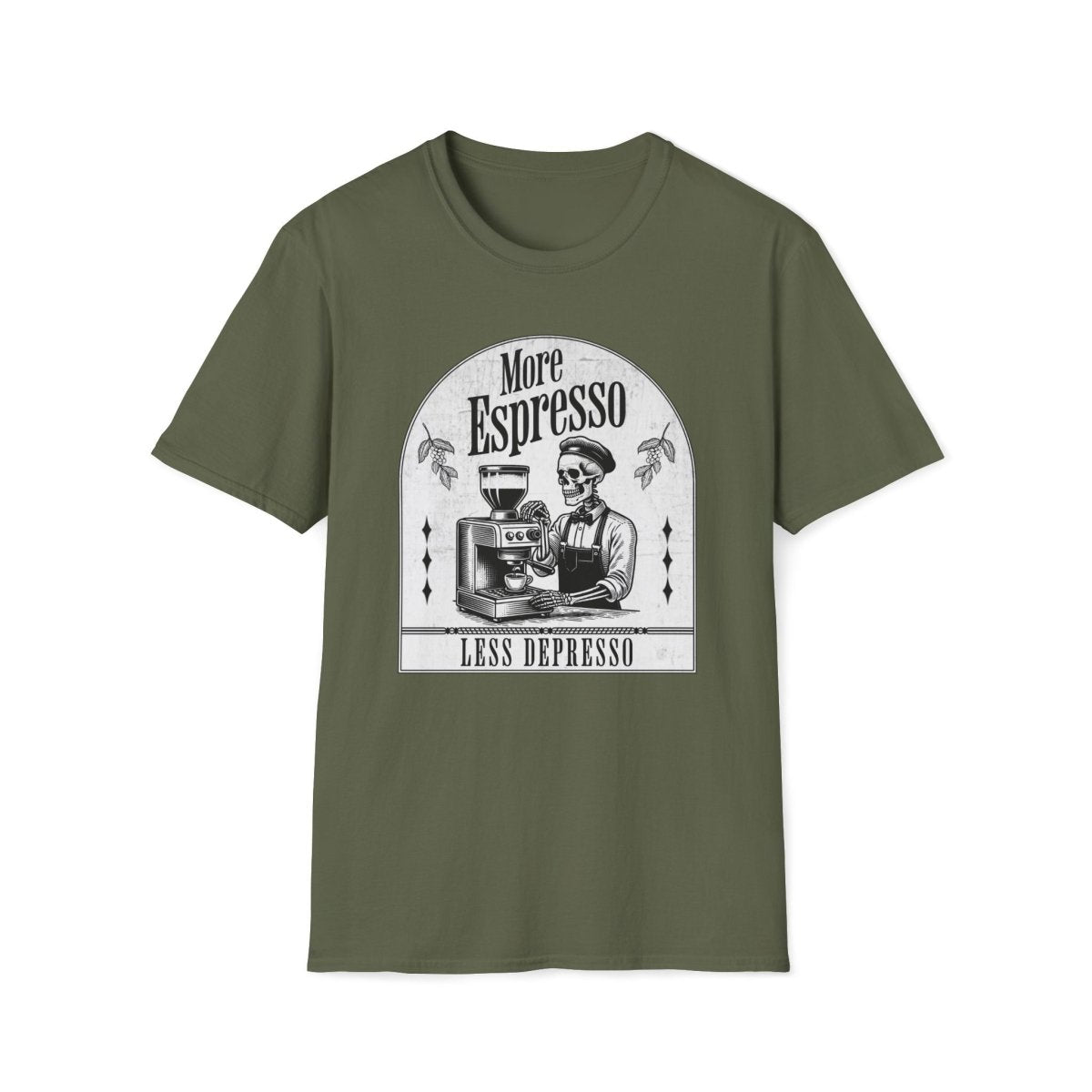 More Espresso Less Depresso Unisex T-Shirt - T - Generates
