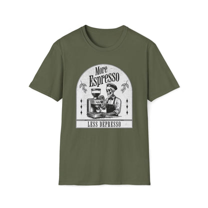 More Espresso Less Depresso Unisex T-Shirt - T - Generates