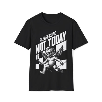 Not Today Cupid Skeleton Valentines Day Unisex T-Shirt - T - Generates
