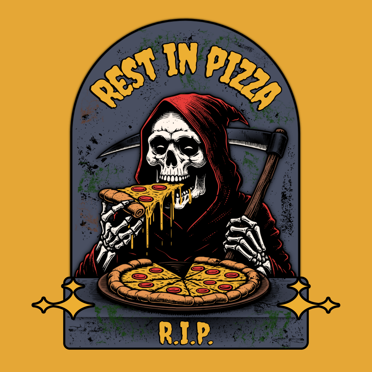 Rest in Pizza Unisex T-Shirt - T - Generates