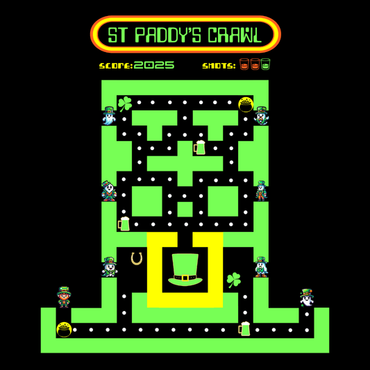St. Paddy's Crawl 8 - bit Gamer Saint Patrick's Day Unisex T-Shirt - T - Generates