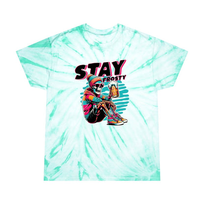 Stay Frosty Skeleton Beer Unisex Tie - Dye T-Shirt - T - Generates