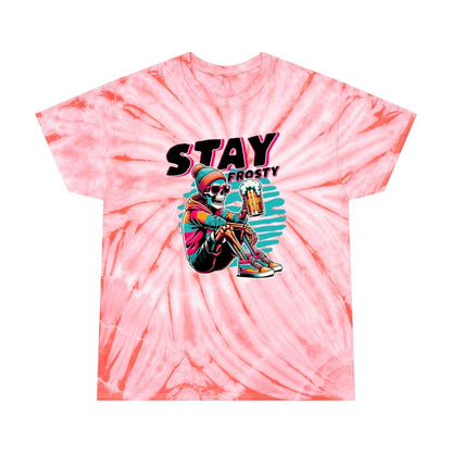 Stay Frosty Skeleton Beer Unisex Tie - Dye T-Shirt - T - Generates