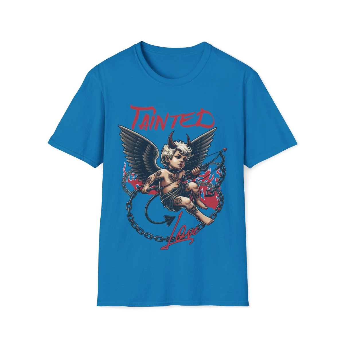 Tainted Love Retro 80's Metal Hair Band Cupid Valentines Day Unisex T-Shirt - T - Generates