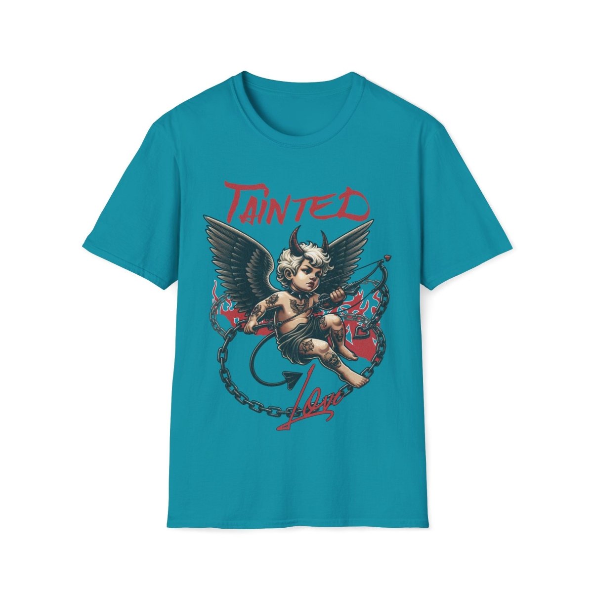 Tainted Love Retro 80's Metal Hair Band Cupid Valentines Day Unisex T-Shirt - T - Generates