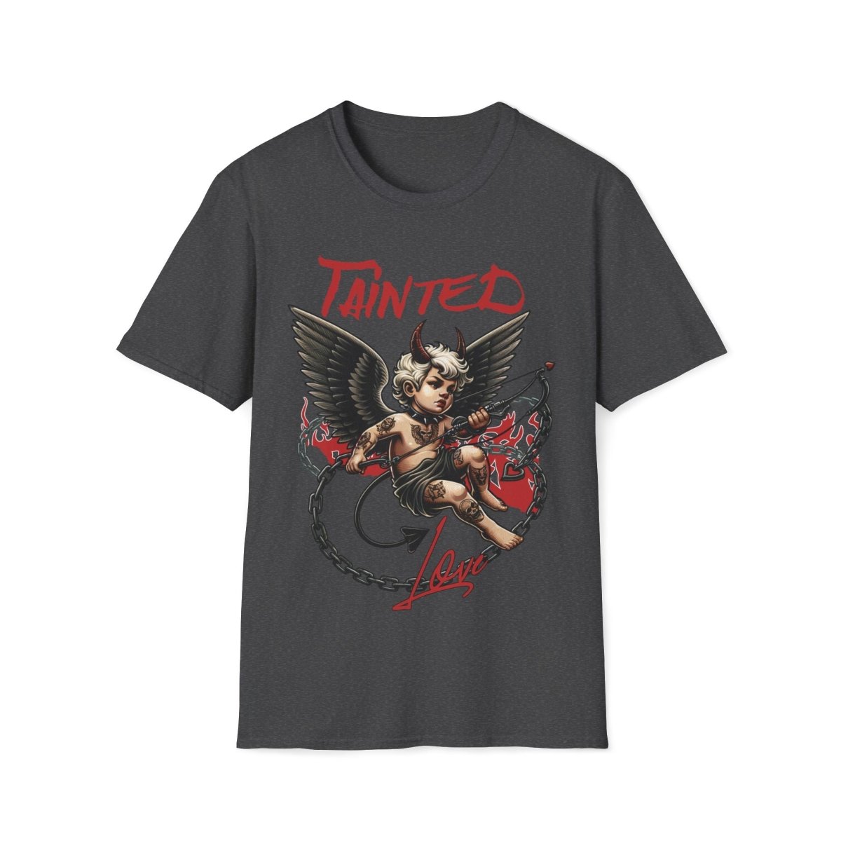 Tainted Love Retro 80's Metal Hair Band Cupid Valentines Day Unisex T-Shirt - T - Generates