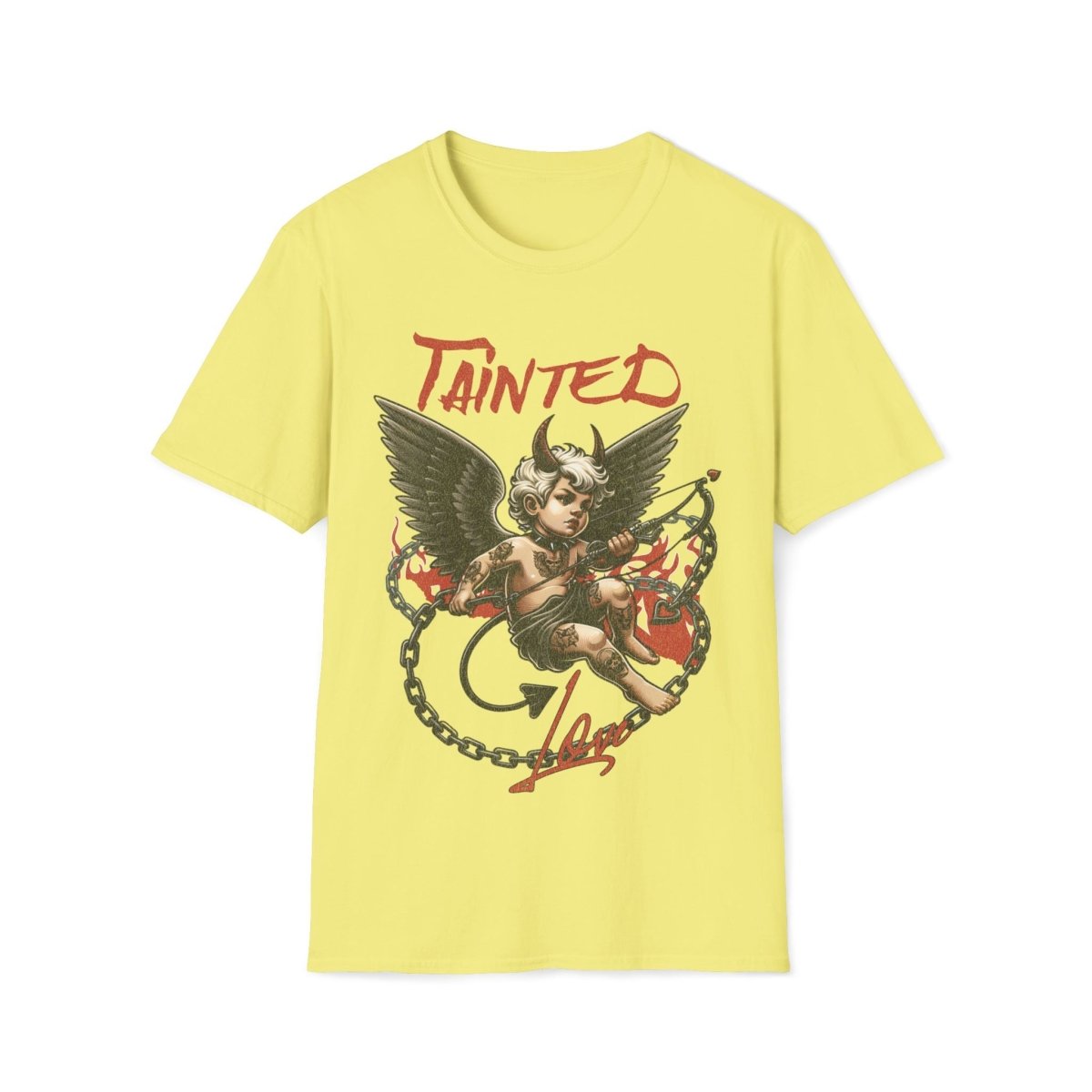 Tainted Love Retro 80's Metal Hair Band Cupid Valentines Day Unisex T-Shirt - T - Generates