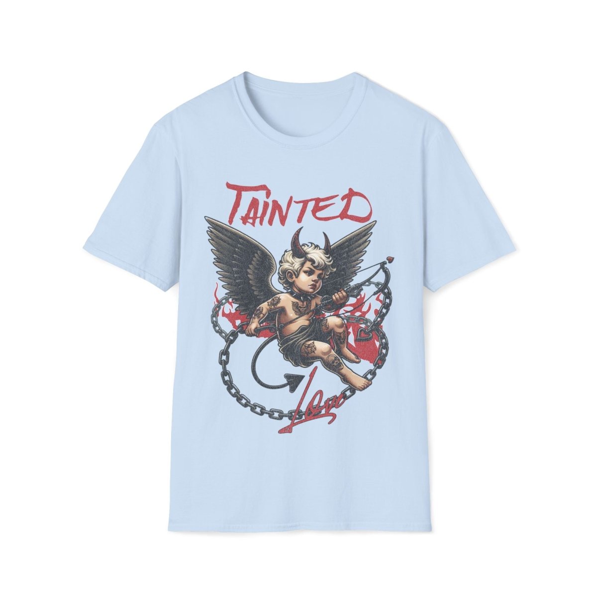 Tainted Love Retro 80's Metal Hair Band Cupid Valentines Day Unisex T-Shirt - T - Generates