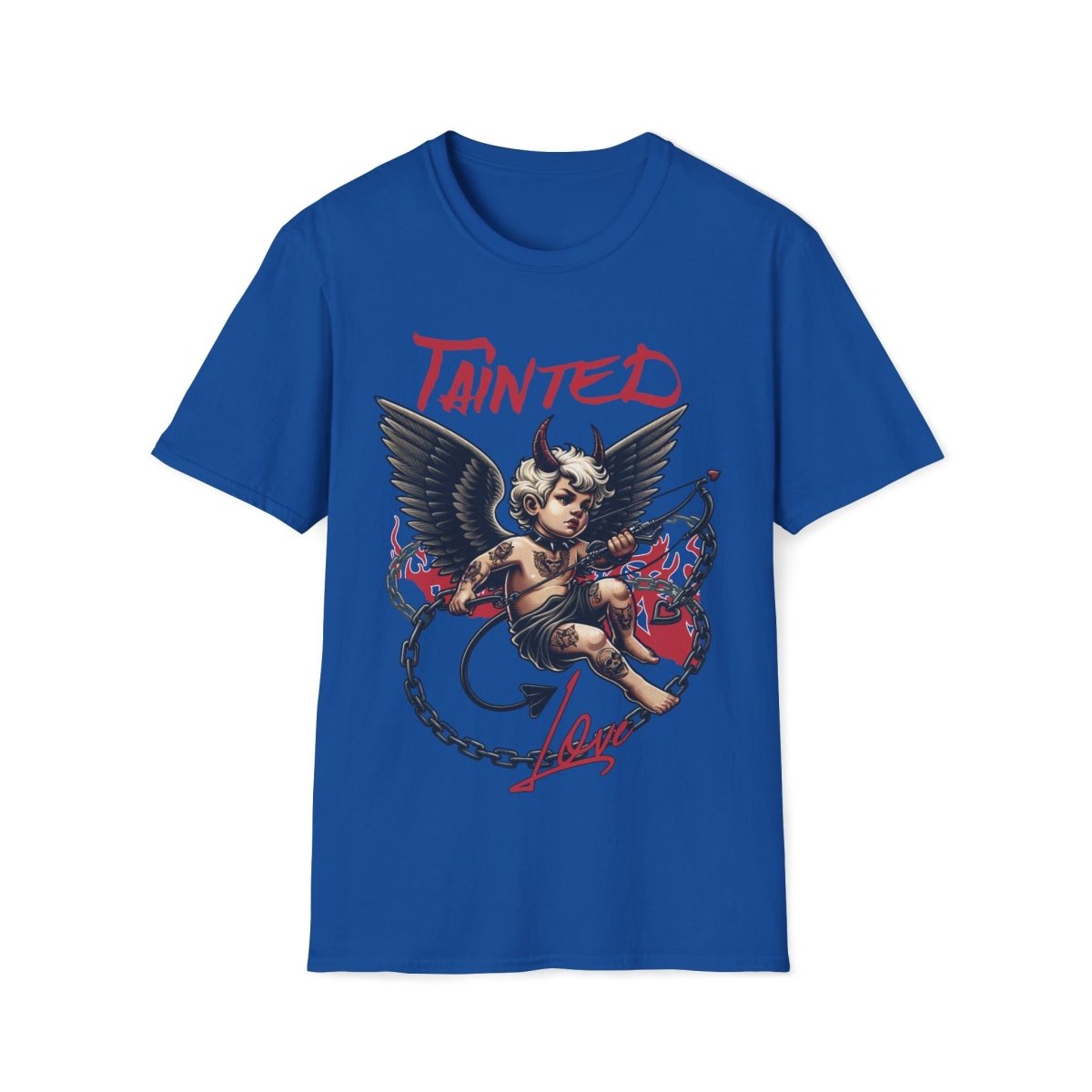 Tainted Love Retro 80's Metal Hair Band Cupid Valentines Day Unisex T-Shirt - T - Generates