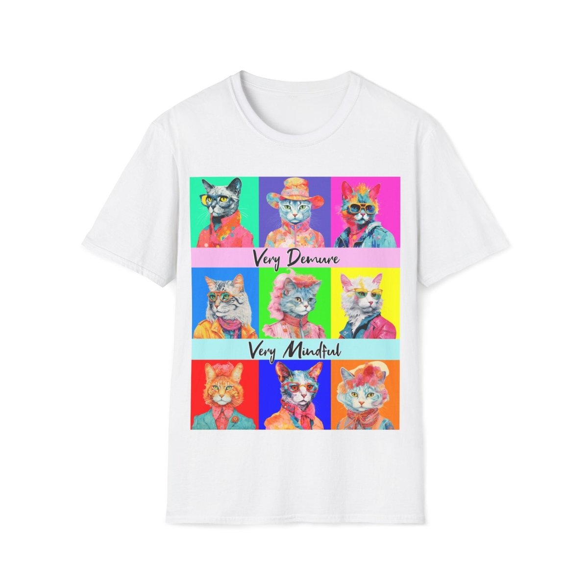 Very Demure Very Mindful Cats Unisex T-Shirt - T - Generates