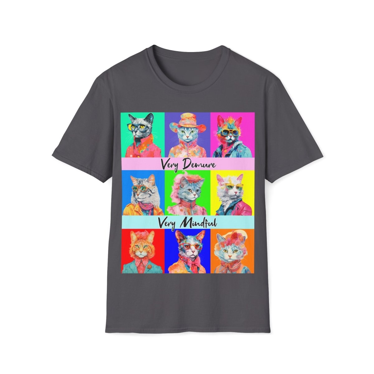 Very Demure Very Mindful Cats Unisex T-Shirt - T - Generates